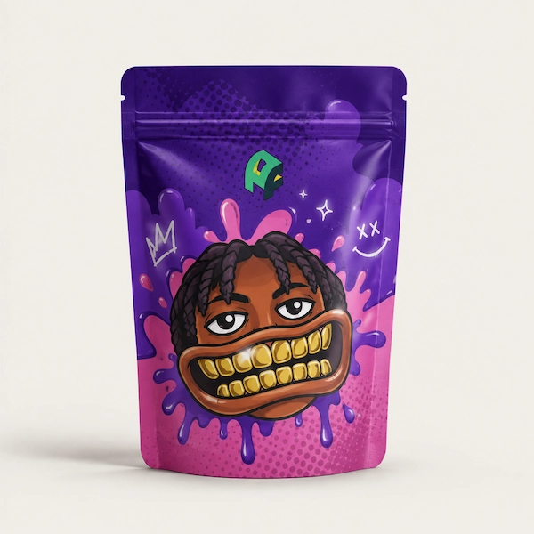 Custom Printed 5x8x 3" Mylar Bags (1/2 oz)